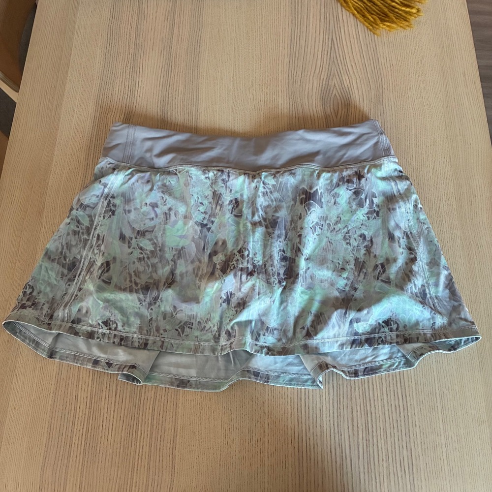 Lululemon Pace Rival Skirt Women 12 Multi Color Tall Athletic Tennis Skort